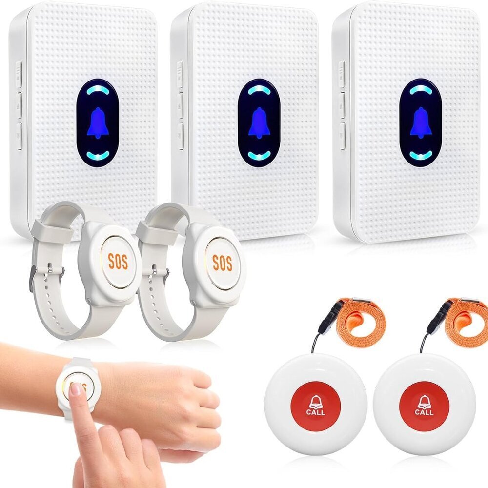 Daytech Wireless Caregiver Pager Call Button Elderly Nurse Alert System
